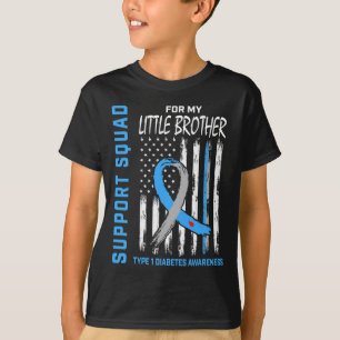 T1d Bewustzijnsvlag Little Brother Type 1 Diabetes T-shirt