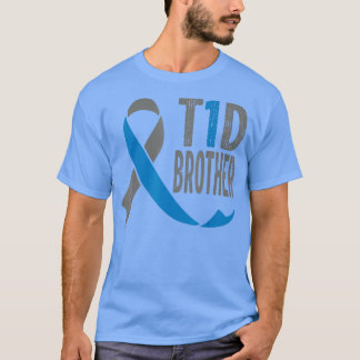T1D Broer, Funny Gift for Diabetic Mannen, Diabete T-shirt