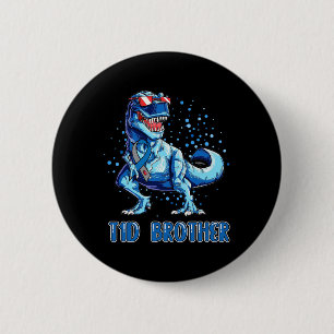 T1d Broer Type 1 Diabetes Lint T Rex Dinosaur Ronde Button 5,7 Cm