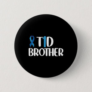 T1d Brother Type 1 Diabetes Awareness Brother Kind Ronde Button 5,7 Cm