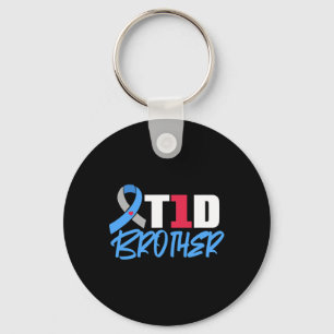 T1D Brother Type 1 Diabetes Bewustmaking Verwant Sleutelhanger
