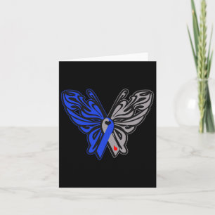 T1d Butterfly Type 1 Diabetes Awareness Ribbon Kaart