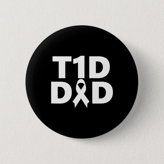 T1d Dad Diabetes Awareness Ronde Button 5,7 Cm (Voorkant)