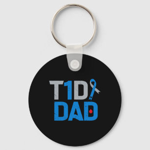 T1d Dad Diabetes Awareness Support Fight Survivor Sleutelhanger