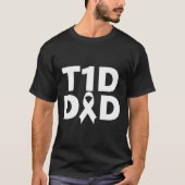 T1d Dad Diabetes Awareness T-shirt (Voorkant)