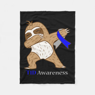 T1d Diabetes Awareness Lint Dabbing Luiaard Krijge Fleece Deken