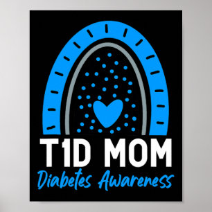 T1D Diabetes Day Costumes Type 1 Diabetische moede Poster