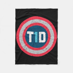 T1d Diabetisch Type 1 Diabetes Bewustzijn Mannen V Fleece Deken