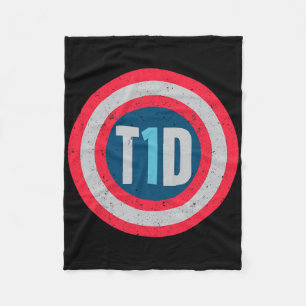 T1d Diabetische Type 1 Diabetes Bewustzijn Mannen Fleece Deken
