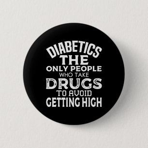 T1d Diabetische Type 1 Diabetes Bewustzijn Mannen  Ronde Button 5,7 Cm
