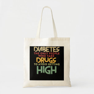 T1D Diabetische type 1 diabetes Mannen Tote Bag