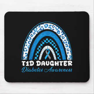 T1d dochter type 1 diabetes bewustzijn blauw grijs muismat
