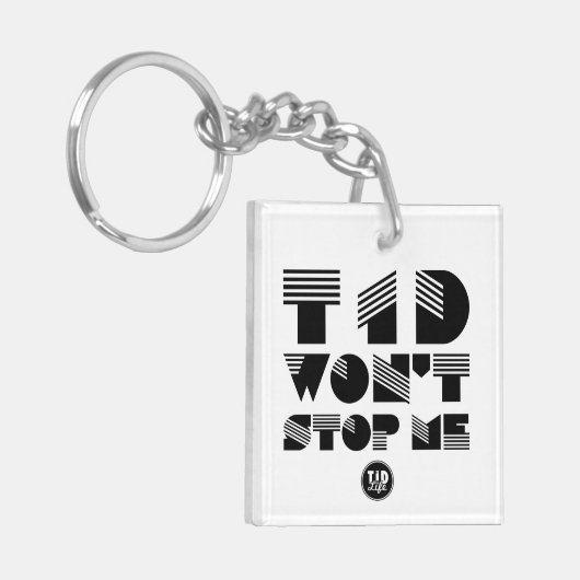 T1d houdt me niet tegen sleutelhanger (Voorkant Links)