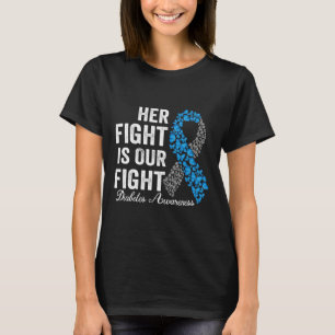 T1D Kleding Haar gevecht is onze strijd Type 1 Dia T-shirt