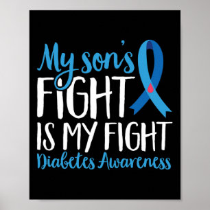 T1d Krijger Mijn Zoons Strijd Is Mijn Strijd Diabe Poster