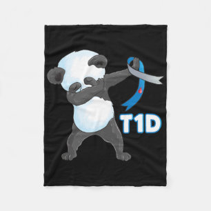 T1d Leuk Mooie Dabbende Panda Type 1 Diabetes Bewu Fleece Deken
