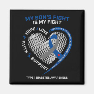 T1d Mam Pap Mijn zoons Vecht Type 1 Diabetes Aware Magneet