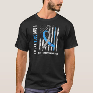 T1D Mam Type 1 Diabetes Bewustmakingsvlag Achteraf T-shirt