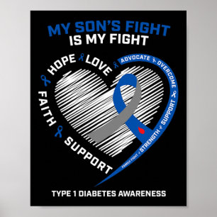 T1d Mama Papa Mijn Zoon Slaat Type 1 Diabetes Bewu Poster