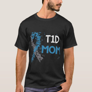 T1D Mom type 1 diabetes bewustzijn Grappig T-shirt