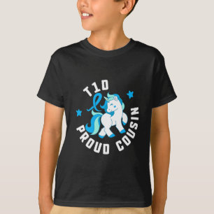T1d Proud Neef Diabetes T1 Bewustmaking Cute Unico T-shirt