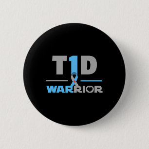 T1D Quote Fun Type 1 Diabetes Awareness M Ronde Button 5,7 Cm
