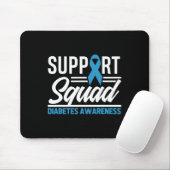 T1D T2D Warrior Support Squad Diabetes Awareness Muismat (Met muis)