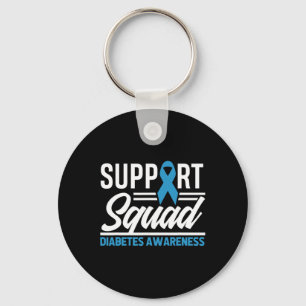 T1D T2D Warrior Support Squad Diabetes Awareness Sleutelhanger