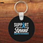 T1D T2D Warrior Support Squad Diabetes Awareness Sleutelhanger (Voorkant)