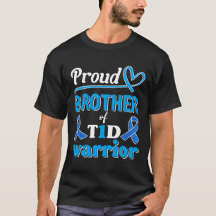 T1d Trots Broer Diabetes Bewustzijn Blauwe Lint T-shirt
