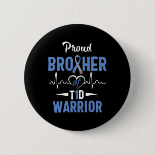 T1d Trots Broer Diabetes Bewustzijn Type 1 Insulin Ronde Button 5,7 Cm