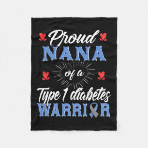 T1d Trots Naan Diabetes Bewustzijn Type 1 Insuline Fleece Deken