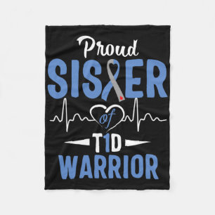 T1d Trots Zus Diabetes Bewustzijn Type 1 Insuline Fleece Deken