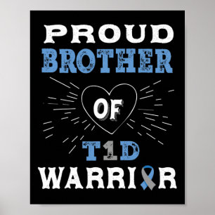 T1d Trotse Broer Diabetes Awareness Type 1 insulin Poster