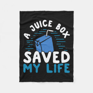 T1d Type 1 Diabetes Awareness Juice Box Opgeslagen Fleece Deken