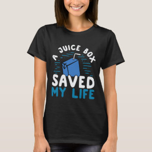 T1d Type 1 Diabetes Awareness Juice Box Opgeslagen T-shirt