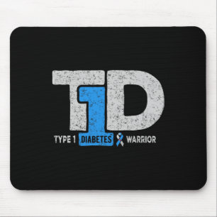 T1d Type 1 Diabetes Krijger Bewustzijn Diabetische Muismat