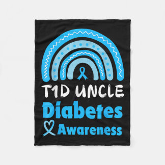 T1d Uncle Diabetes Awareness Type 1 Diabetes Manne Fleece Deken