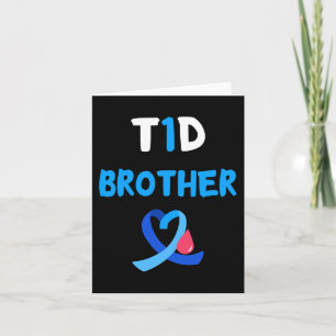 T1D Warrior Brother Diabetes Awareness Squad Suppo Kaart