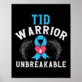 T1D Warrior Onbreekbare Diabetes Awareness Maand B Poster (Voorkant)