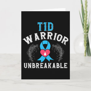 T1d Warrior Onbreekbare Diabetes Bewustzijnsmaand Kaart