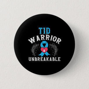 T1d Warrior Onbreekbare Diabetesbewustheidsmaand B Ronde Button 5,7 Cm