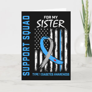 T1d Zus Type 1 Diabetes Bewustzijn Vlag Cadeaus Do Kaart