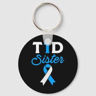 T1D Zuster Diabetische Type 1 Diabetes Awareness S Sleutelhanger