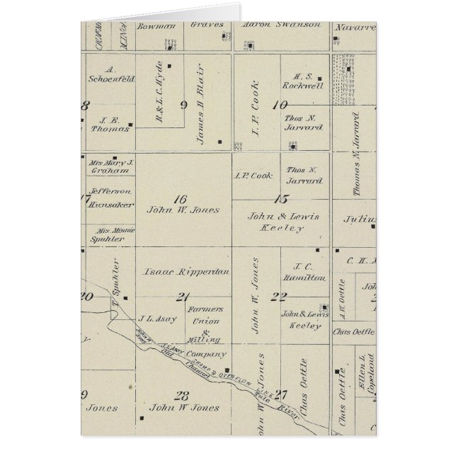 T20S R26E Tulare County Section Map (Voorkant)