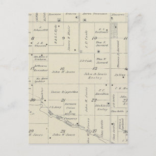 T20S R26E Tulare County Section Map Briefkaart