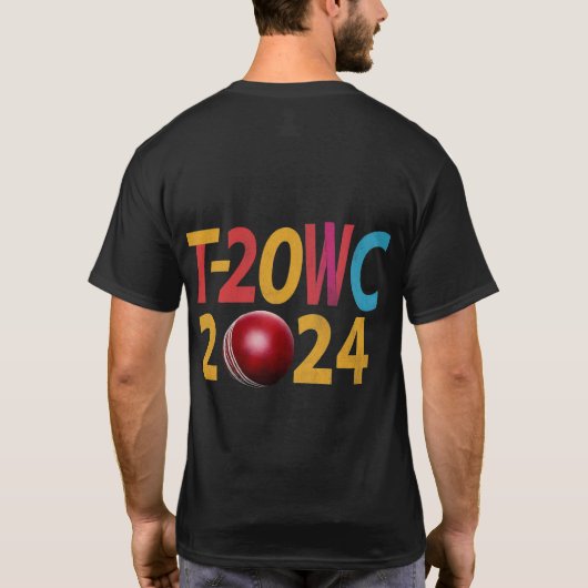 T20WC tekst Ontwerp mannen T-shirt (Achterkant)