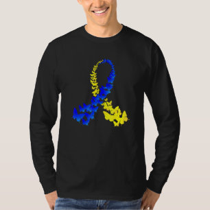 T21 Vlinder Wereld Down Syndroom Dag Vrouwen Kinde T-shirt