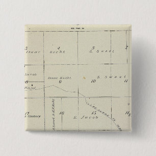 T21S R22E Tulare County Section Map Vierkante Button 5,1 Cm