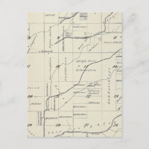 T21S R23E Tulare County Section Map Briefkaart